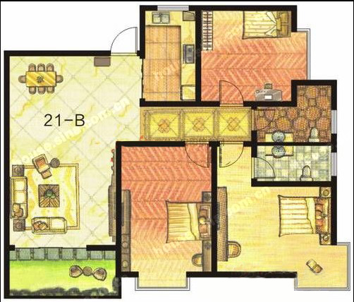 東方明珠 3室2廳2衛(wèi)1廚137.04㎡